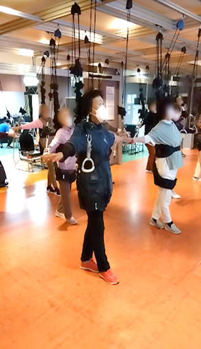 綱渡りのポーズ