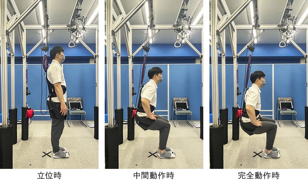 男性スクワット写真