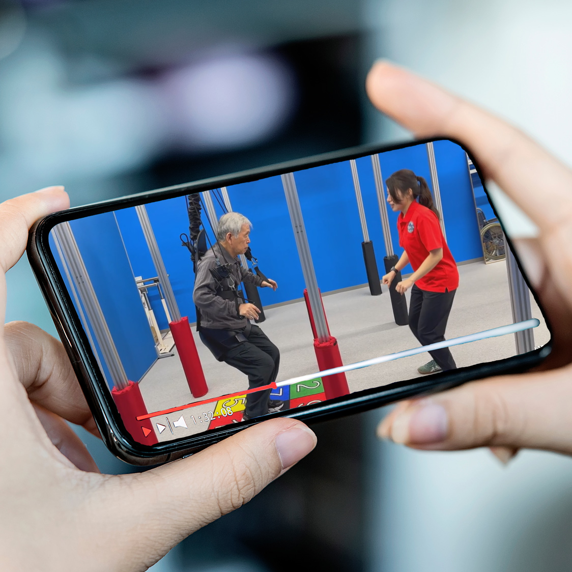 動画とテキストを見ながら安全に運動指導ができる